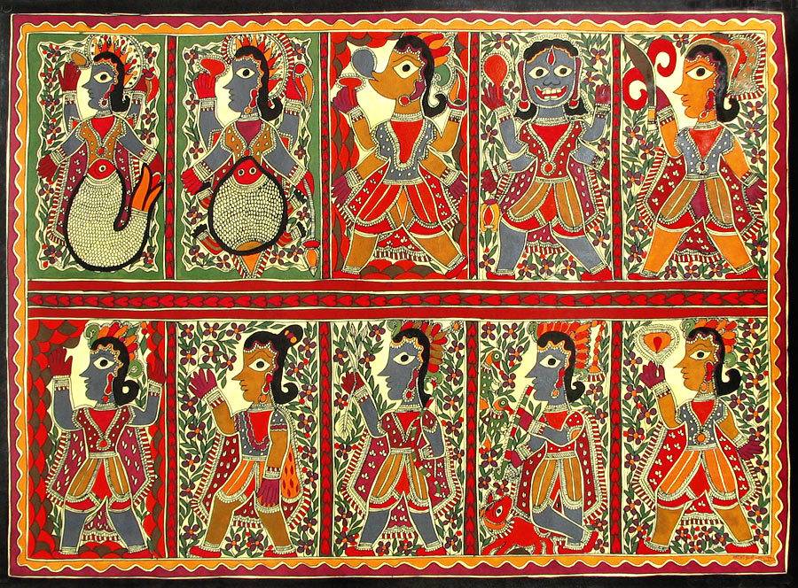 Types of Madhubani Painting - Authindia